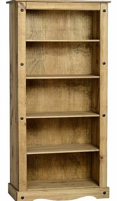 Cortez Corona Pine Tall Bookcase