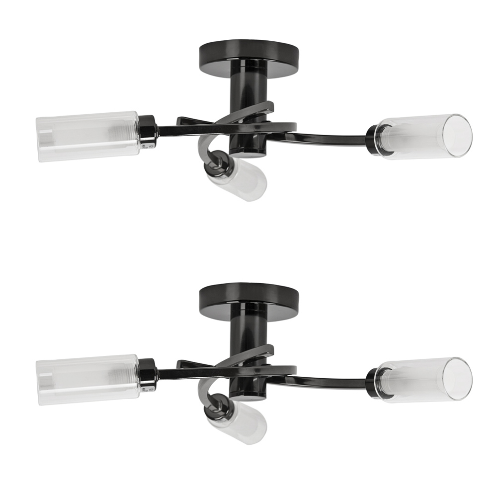 Pair of Claudia Three Way Ceiling Lights in