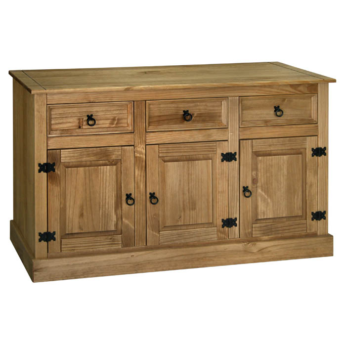 Santa Fe 3 Door 3 Drawer Pine Sideboard