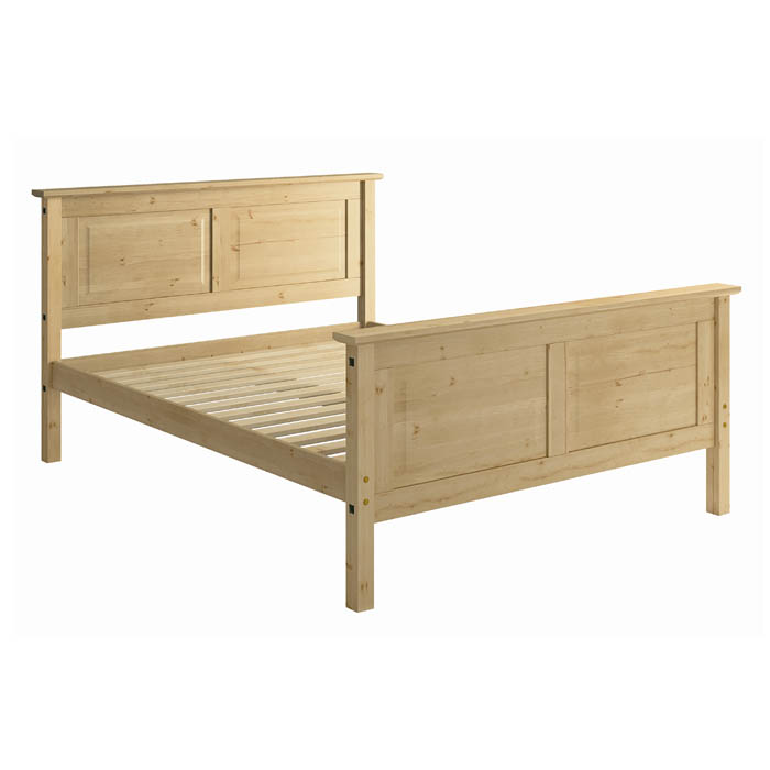 Santa Fe High End Pine Double Bedstead