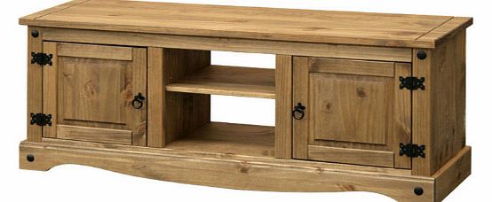 Toluca Corona Pine 2 Door Flat TV Stand