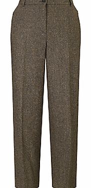 Karen Herringbone Straight Leg Trousers