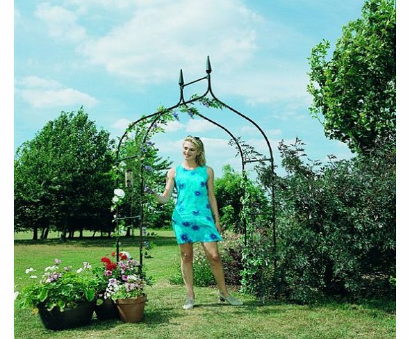 Gardman 2.95 x 1.4m Deluxe Gothic Garden Arch - Black