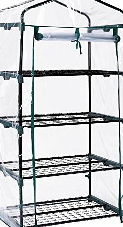 Gardman 4 Tier Mini Greenhouse with PVC Cover