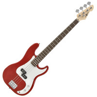 LA Bass Guitar by Gear4music Red