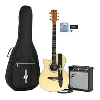 Single Cutaway Left Hand Acoustic Guitar + 15W