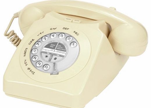 Mayfair Retro Style Two Piece Corded Telephone - Cream - UK Version