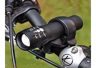 CREE Q5 Led 240 Lumens bike Bicycle Head Light Torch Set black