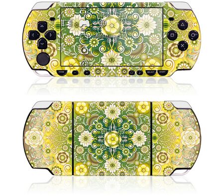 Sony PSP Slim / Lite GelaSkin Gold Flowers by