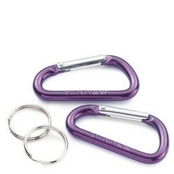 8mm D-Shaped Carabiner - Pk2