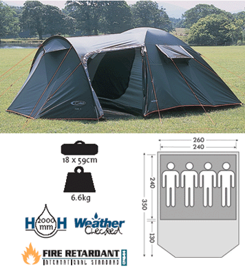 GELERT Cadiz 4 Tent