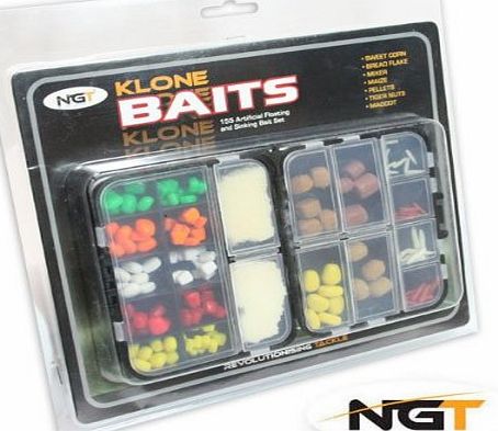 Generic 155 piece set of artificial baits carp/coarse fishing