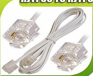 20M High Speed RJ11 to RJ11 BT Broadband Extension Cable Lead For ADSL Modem Router Internet Sky Box 20 M Meter Metre UK