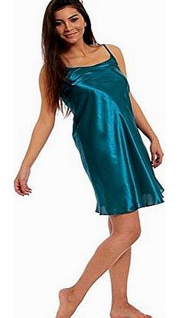 Womens Satin Silk-Feel Chemise Nightie