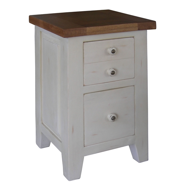 Painted 2 Drawer Bedside Cabinet