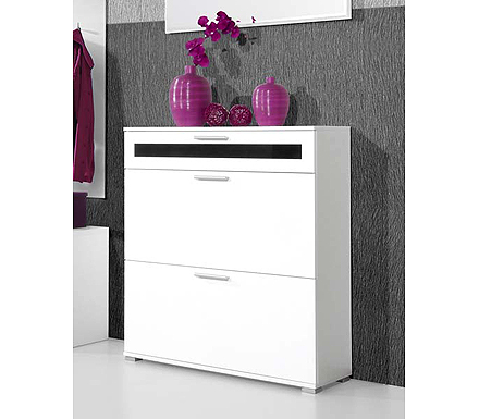 Clearance - Mataro Shoe Cabinet in White