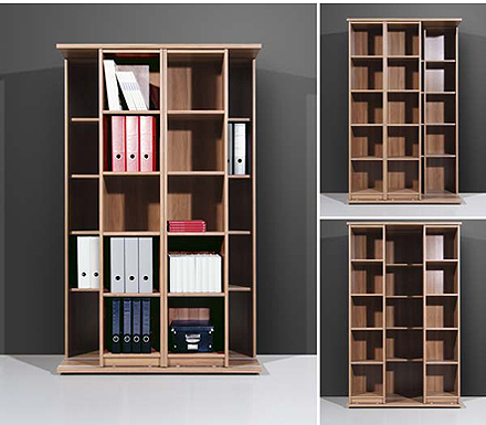 Germania Fina Sliding Bookcase in Walnut