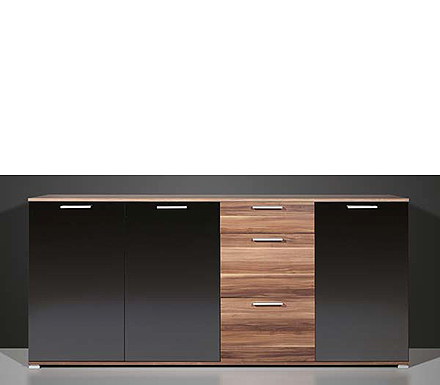 Germania Lola Sideboard in Black and Walnut