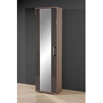 Prime Single Mirrored Wardrobe in Dark Oak and