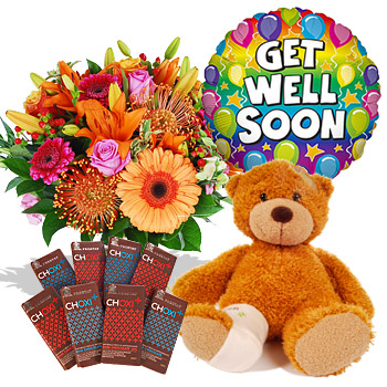 Well Soon Gift Set - flowers