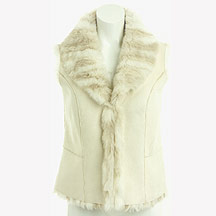 Cream faux sheepskin gilet