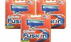 Fusion Razor Blades 4 pack x 3 (12