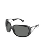 Swarovski Crystal Cutout Temple Sunglasses