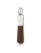 Dark Brown Calfskin Double-Ring Key Holder