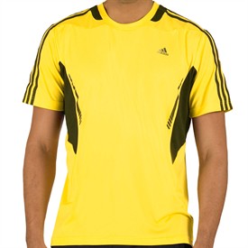 adidas Mens Clima 365 Running T-Shirt Hi Viz Lemon