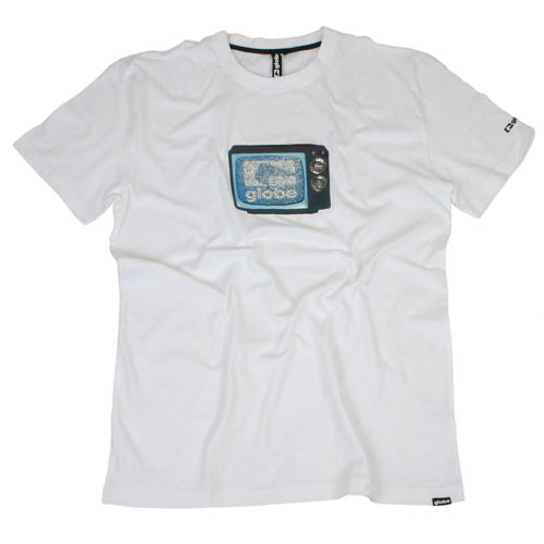 Mens GLOBE Tv Tee White