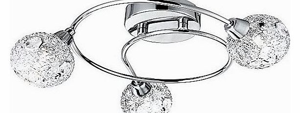  G9 33 Watt Sienna Chrome Ceiling Lamp, Pack of 3