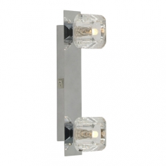 Cubus Double Chrome Wall Light