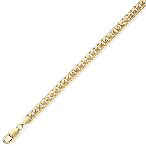 22 inch Bombe Curb Chain In 9 Carat Yellow Gold