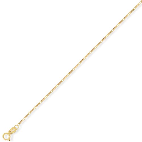 7.25 Inch Premium Quality 3   1 Figaro Bracelet In 9 Carat Yellow Gold