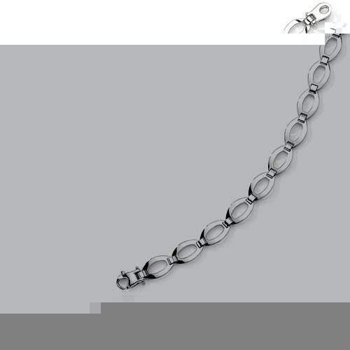 7.5 Inch Fancy Bracelet In 9 Carat White Gold