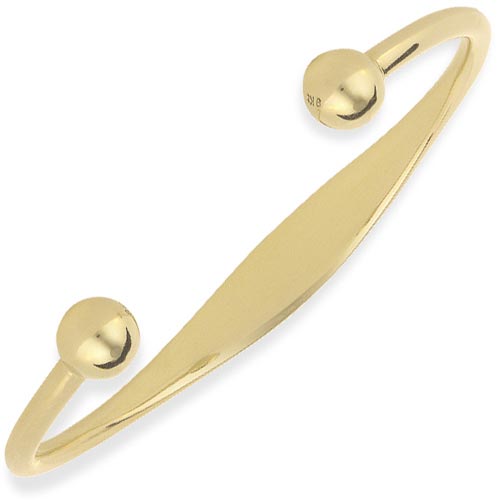 Identity Torque Bangle In 9 Carat Yellow Gold