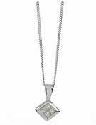 9ct Gold 0.15ct Princess Cut Diamond Pendant