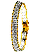 9ct yellow and white gold bracelet