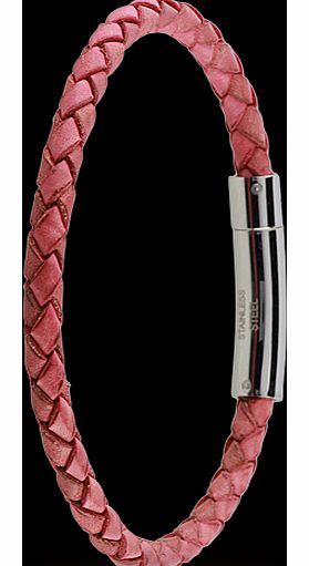 Pink Leather Bracelet