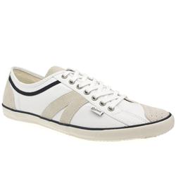 Male Goliath Oval Fabric Upper Fashion Trainers in White