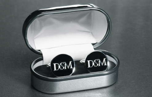 GoneDigging Engraved Round Cufflinks