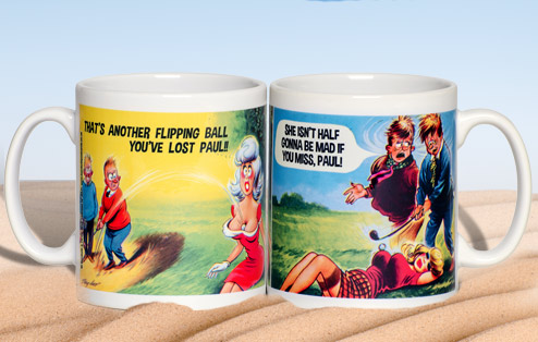 Lost Golf Balls Saucy Postcard Mug for Him