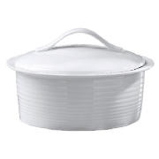 Covered casserole, White