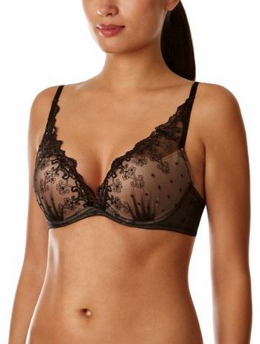 Femme Fatale Plunge Womens Bra Noir 32DD