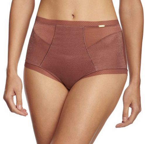 Glossies Deep High Rise Womens Shorts Mocha Large