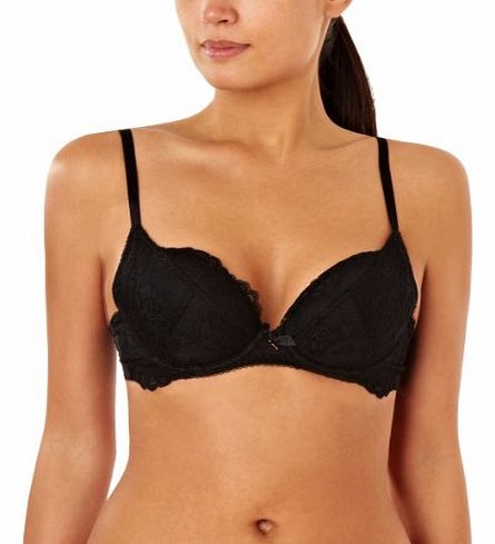 Superboost Plunge Black Lace Bra Plunge Womens Bra Black 40FF