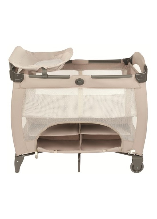 Contour Electra Storage Travel Cot-Sand