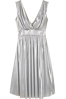 Metallic jersey dress