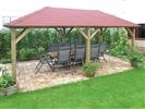 Grand Open Pergola with Felt Shingles: 4.3 x 4.3m - Post Holders (each)