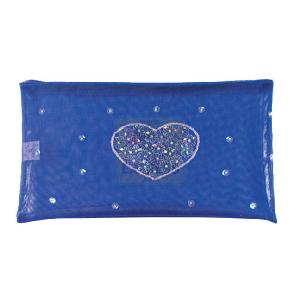 Pink Poppy Purple Sequin Heart Pouch